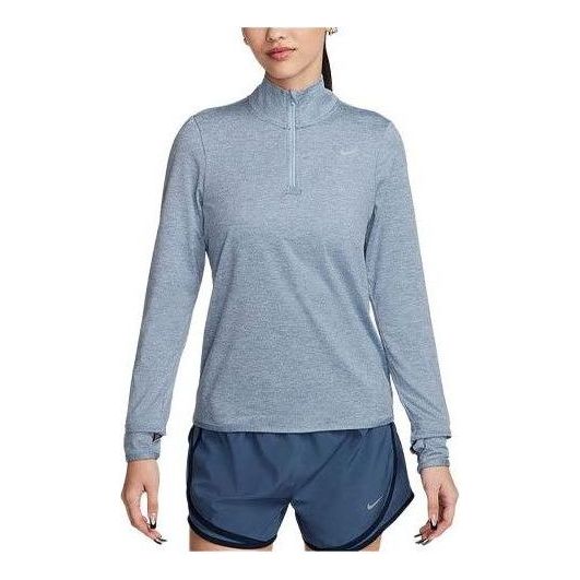 (WMNS) Nike Dri-FIT Swift Element UV 1/4-Zip Running Top 'Light Armory Blue' FB4317-440