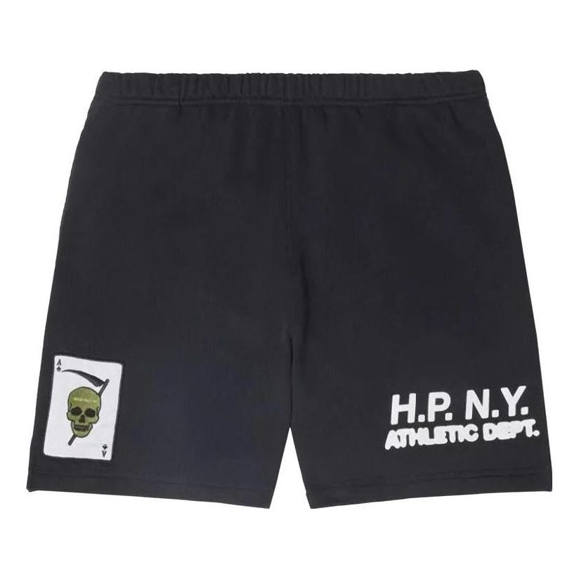 HERON PRESTON SS23 Slogan Print Shorts 'Black' HMCI011S23JER0011001