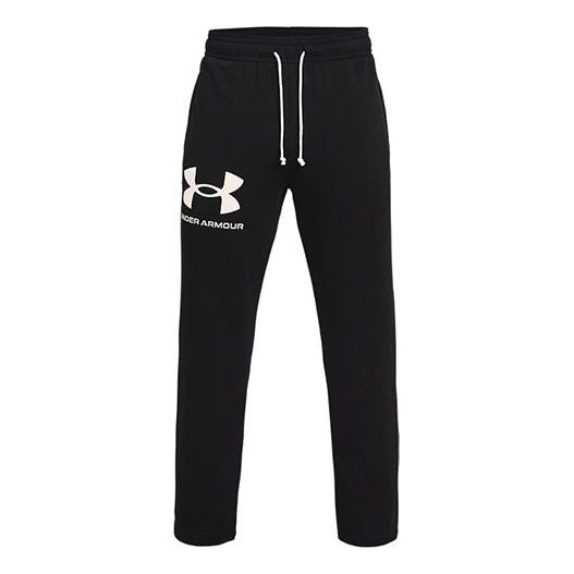 Under Armour Rival Terry Logo Fleece Sweatpants 'Black' 1361644-001