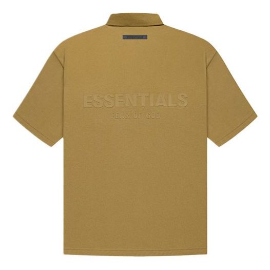 Fear of God Essentials FW21 Logo Polo Shirt' 'Amber' FOG-FW21-006