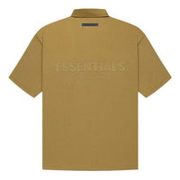 Fear of God Essentials FW21 Logo Polo Shirt' 'Amber' FOG-FW21-006
