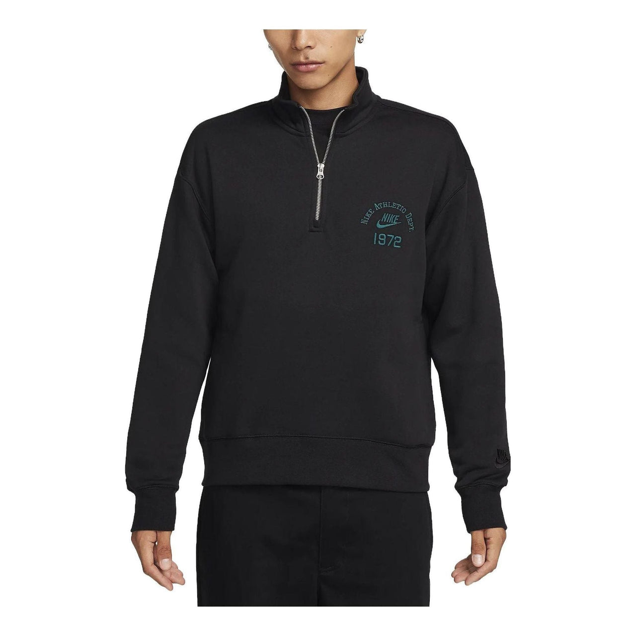 Nike Sportswear Club Fleece Half Zip Sweatshirt (Asia Sizing) 'Black' FQ7976-010