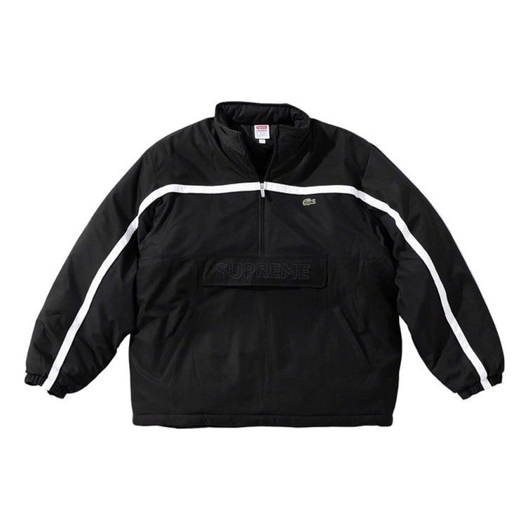 Supreme x Lacoste Puffy Half Zip Pullover 'Black' SUP-FW19-544