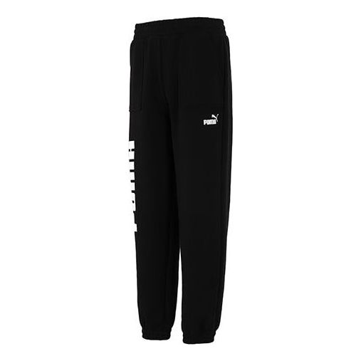 PUMA Logo Sweatpants 'Black' 534935-01