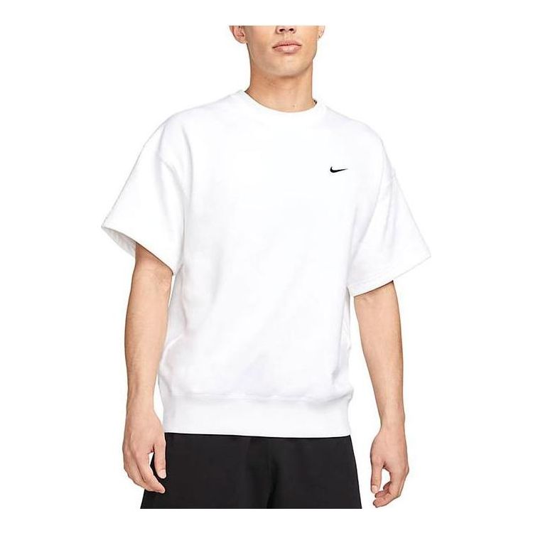 Nike Solo Swoosh Men's Short Sleeve French Terry Top 'White' DX0881-100