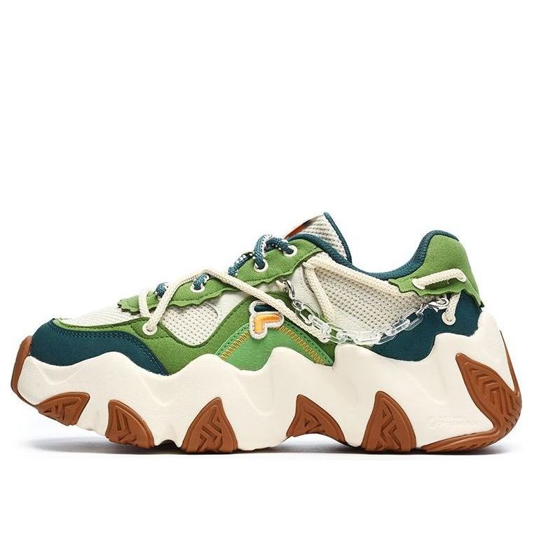 (WMNS) FILA FUSION Fashion Daddy Shoes 'Green White' T12W241303FMP