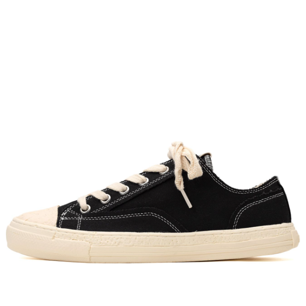Maison MIHARA YASUHIRO PAST Sole 6 - Hole Canvas Low-top Sneaker 'Black' S09FW205-BLK