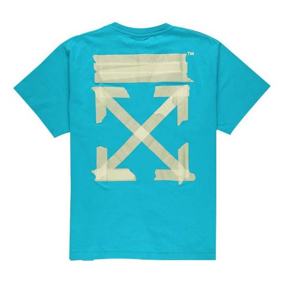 Off-White Tape Arrows print Printed Men Blue OMAA027R201850023948