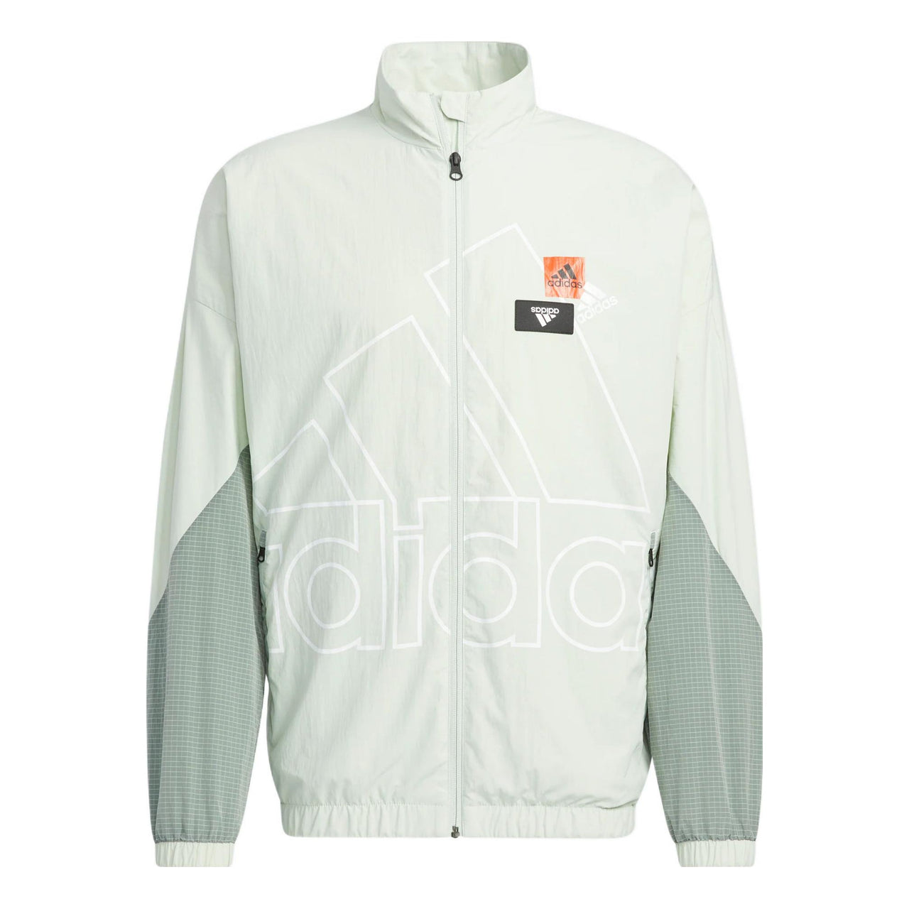 adidas Mh Bp3 Wvjkt Large Logo Printing Zipper Sports Jacket Blue HP1436