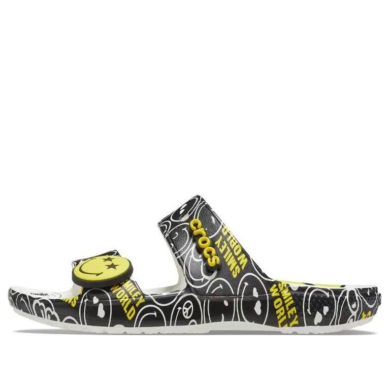 Crocs SmileyWorld x Classic Sandal 'Black White' 207207-94S