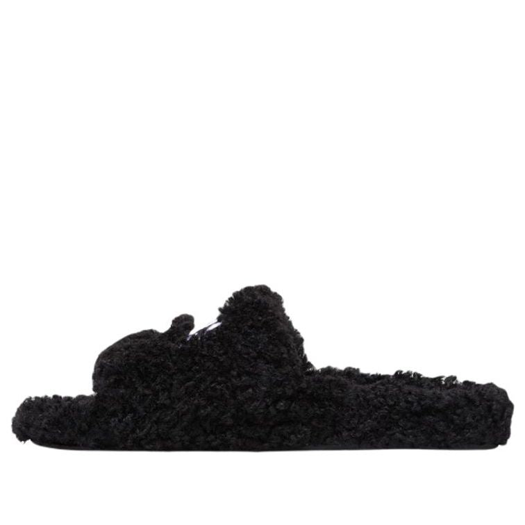 Balenciaga Furry Slides 'Cities Paris Black' 654747W2DO21001