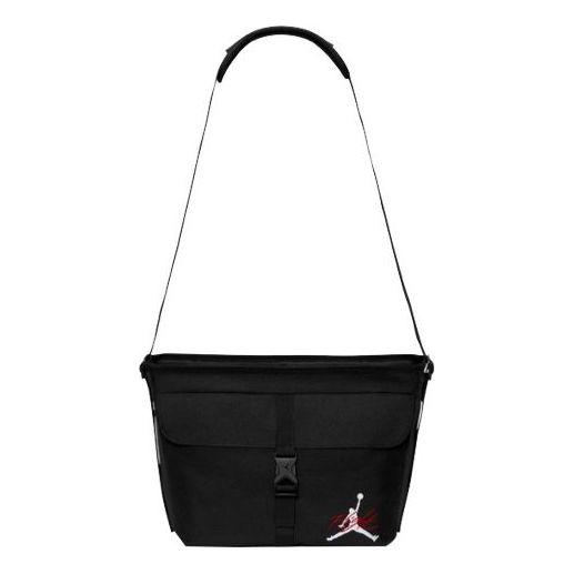 Air Jordan Unisex Printing Logo Flip Cover Single-Shoulder Bag Black DV5362-010