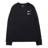 Nike Sportswear Swoosh LS Tee Round Neck Long Sleeves US Edition Black CK2259-010