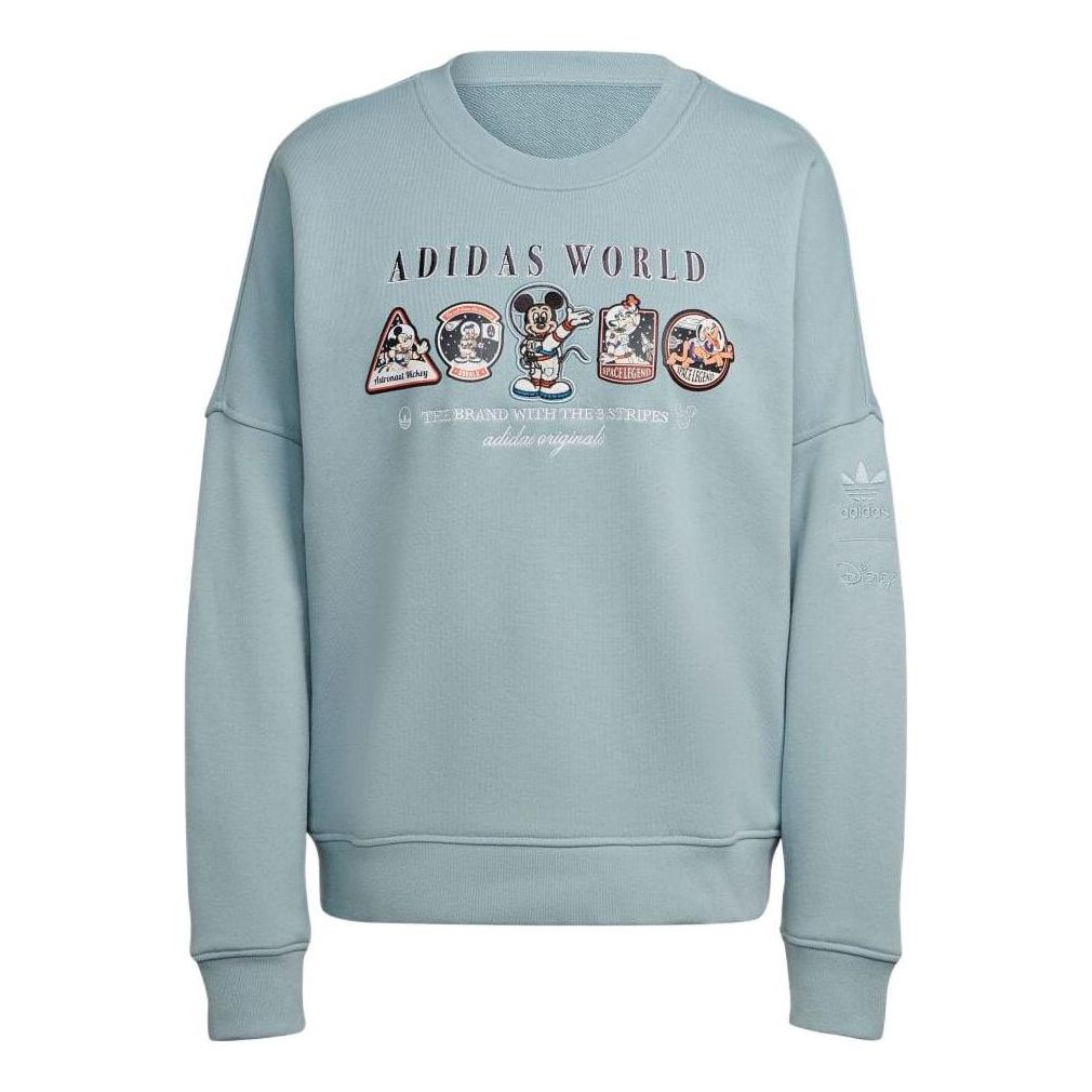 (WMNS) adidas Loose Disney Sweatshirt 'Teal' HL9057