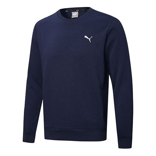 PUMA Crew Neck Sports Hoodies 'Navy White' 590321-06