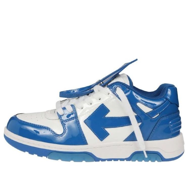 Off-White Out Of Office Low-Top Patent Sneaker 'Blue White' OMIA189F22LEA0060145