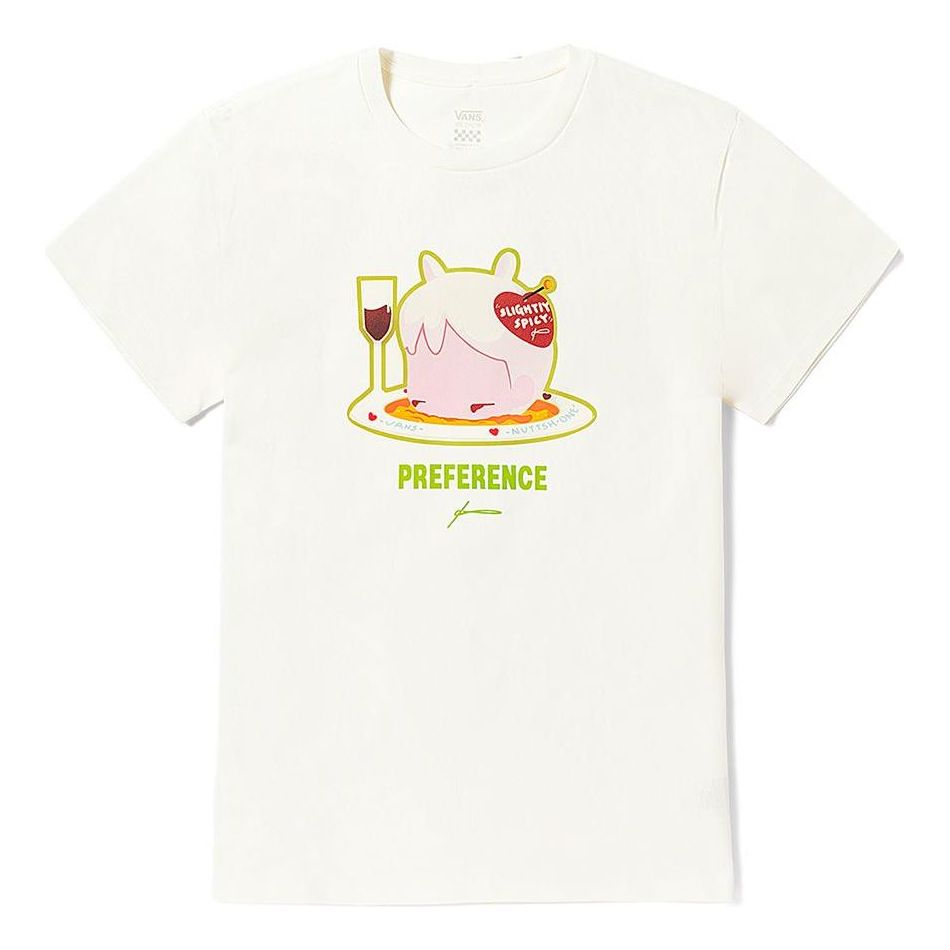 (WMNS) Vans X Otw Art Collection NUTTSH Wanton T-shirt 'Marshmallow' VN000EW5FS8