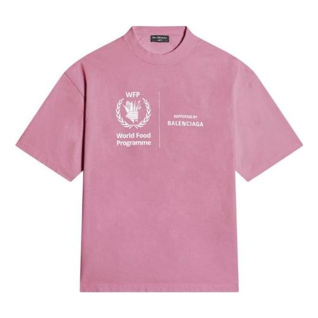 Balenciaga x WFP T-Shirt Medium Fit 'Pink' 612966THV845621