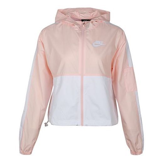 (WMNS) Nike Woven Jacket Pink/White Red CJ7345-664