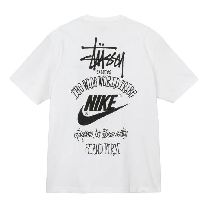 Nike x Stssy The Wide World Tribe TShirt (Asia Sizing) 'White' DV1775-100