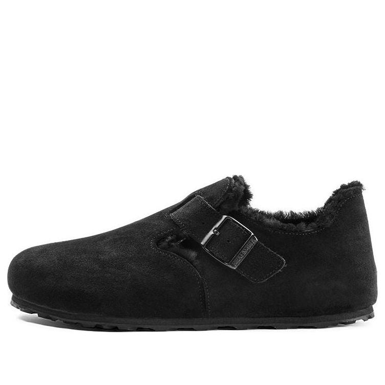Birkenstock London Shearling Suede Leather 'Black' 1014960
