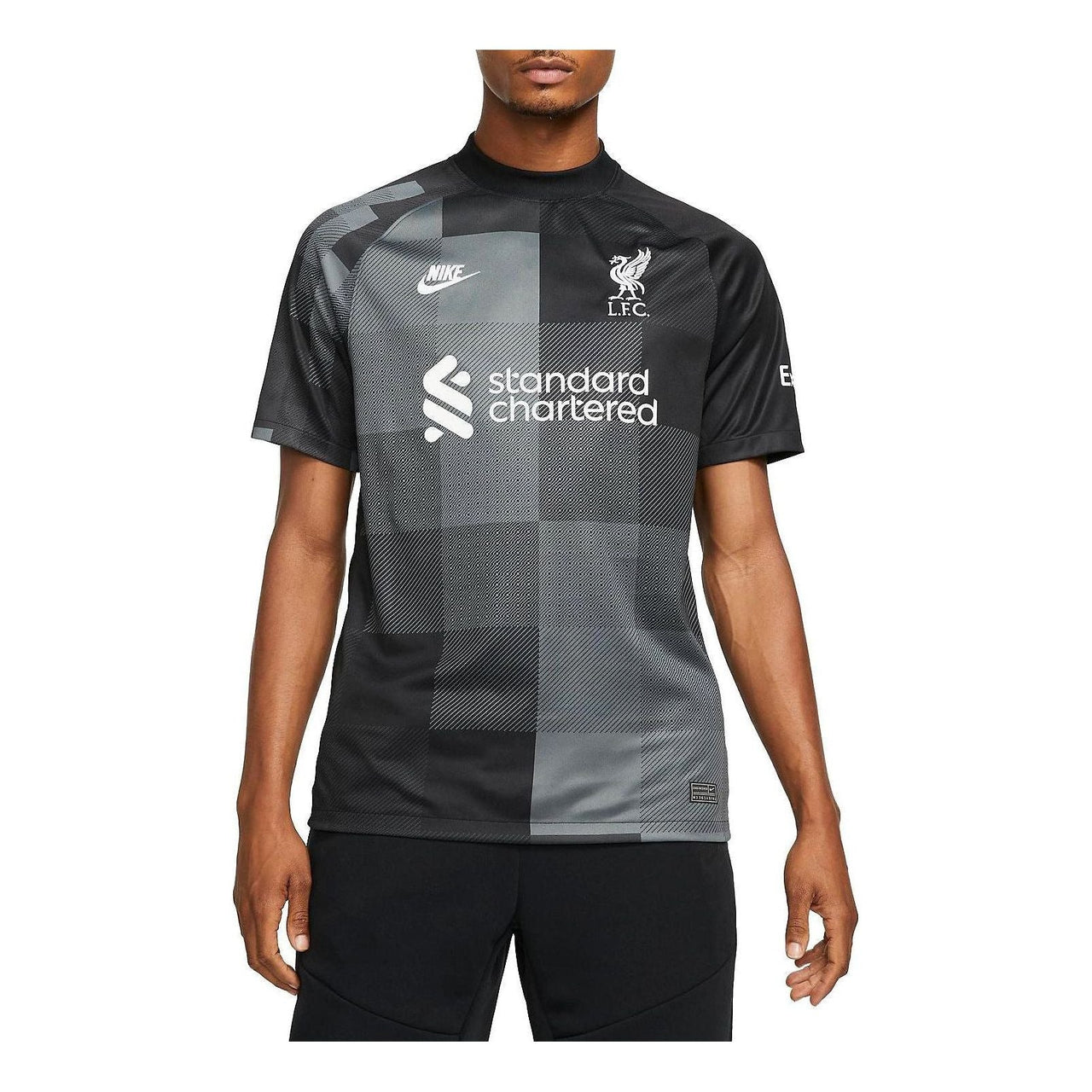Nike Liverpool Short Sleeve Goalkeeper Jersey 21/22 'Black Dark Gray' DB2559-011