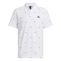 adidas Fi Polo Aop Logo Printing Training Sports Short Sleeve Polo Shirt 'White' IA8154