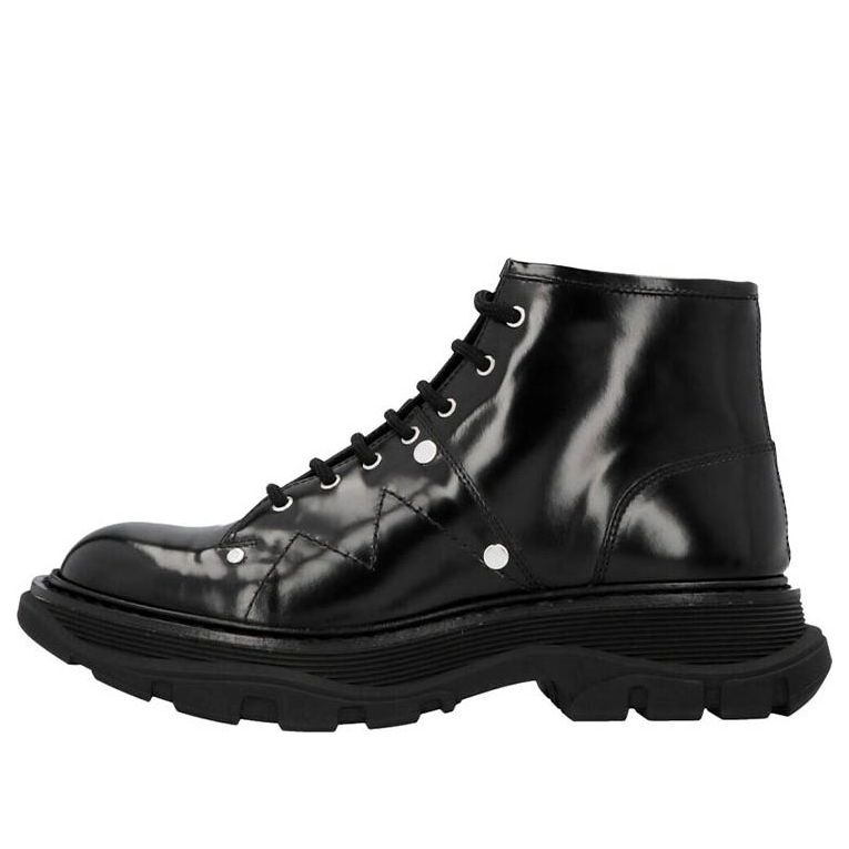 (WMNS) Alexander McQueen Tread Lace Up Boot 'Black' 595469WHQSG1081