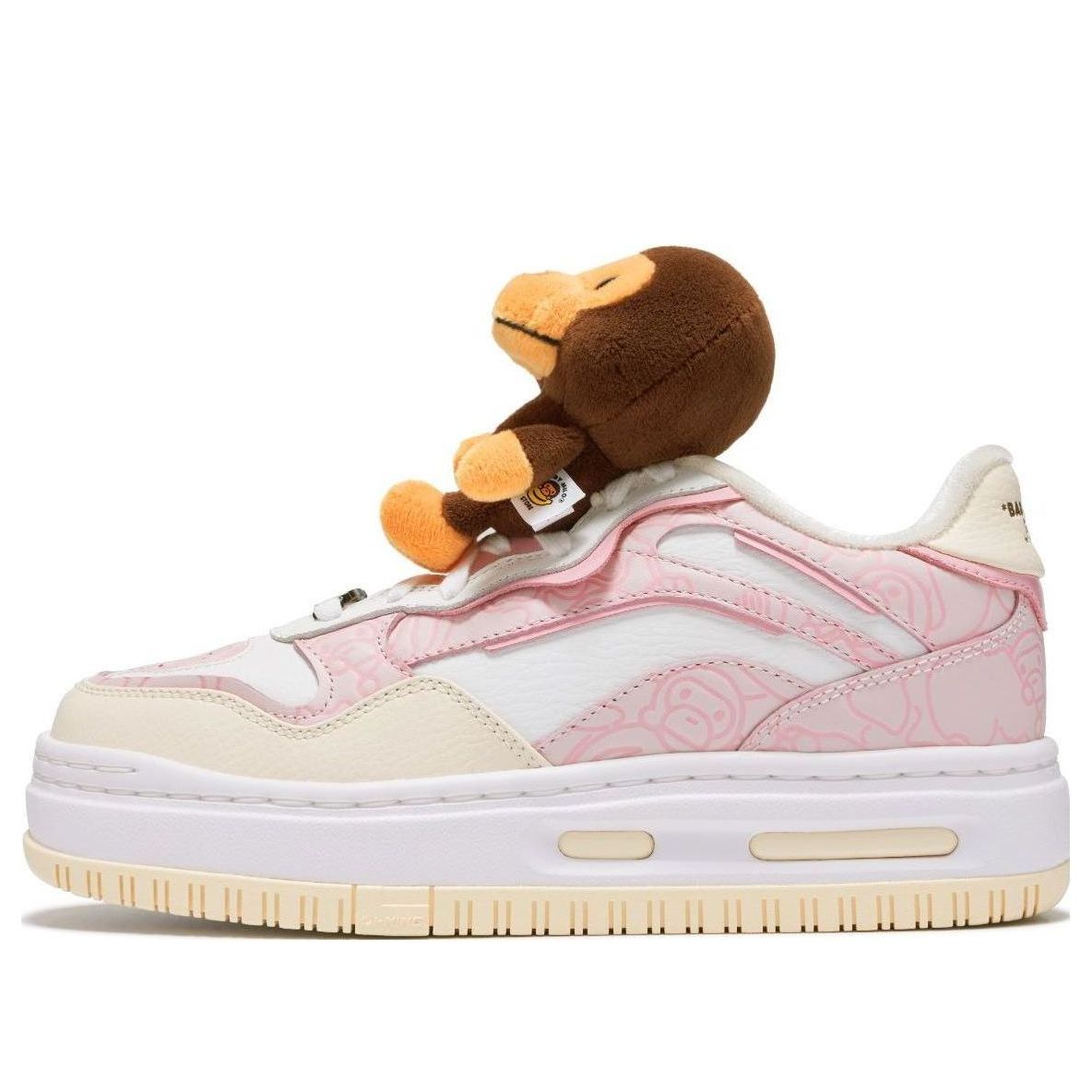 (WMNS) Li-Ning x BABY MILO STORE Future C1 'White Pink' AGCT506-1