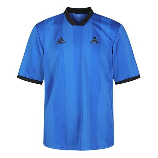 adidas Soccer/Football Sports Round Neck Short Sleeve Jersey Blue DU2656
