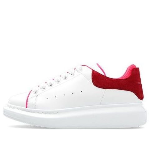 (WMNS) Alexander McQueen Oversized Sneaker 'White Velvet Fuchia' 755621WIDJZ8709