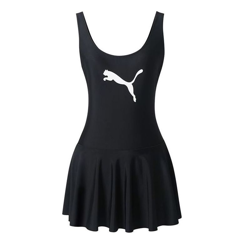 (WMNS) PUMA Logo One-Piece Swimsuit 'Black' 701221711-1A