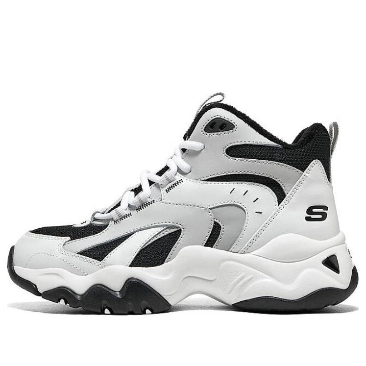 (WMNS) Skechers D'Lites Sneaker 'White Grey Black' 168014-WBK