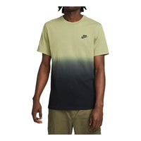 Men's Nike Logo Printing Gradient Casual Sports Short Sleeve Wild Green T-Shirt DR7824-334