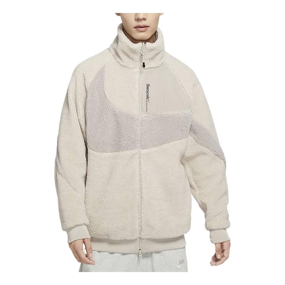 Nike Big Swoosh zipped jacket 'Beige' FB1910-236