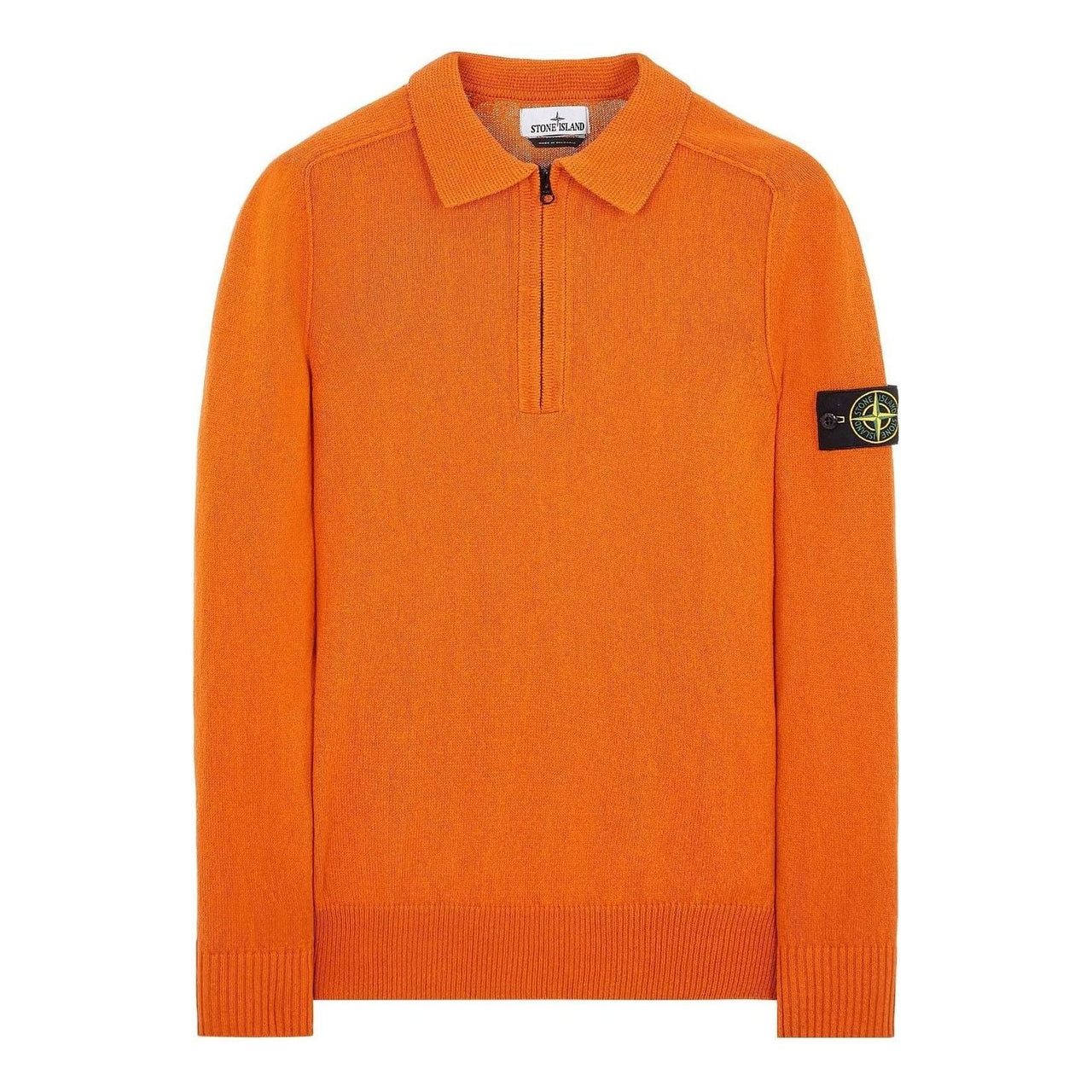 STONE ISLAND LogoCotton Half-Zip Polo Shirt 'Orange' 7815529D3-V0073