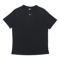 (WMNS) Nike Solid Color Casual Round Neck Short Sleeve Black T-Shirt DH4256-010