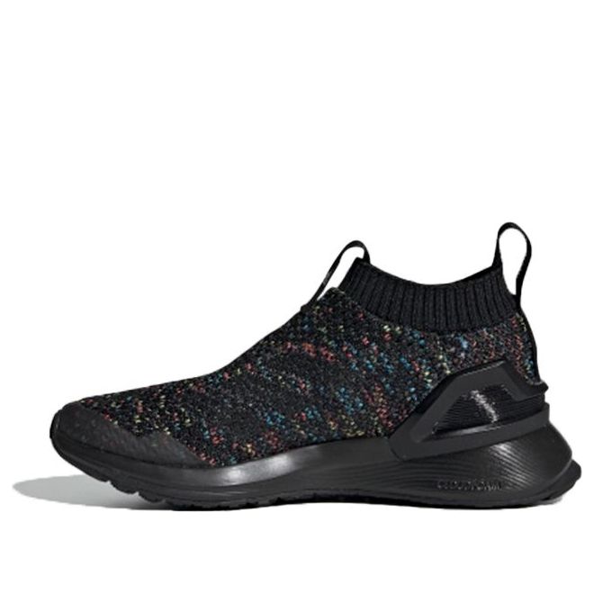 (PS) adidas RapidaRun Laceless Knit C 'Muti-Color Black' D97015