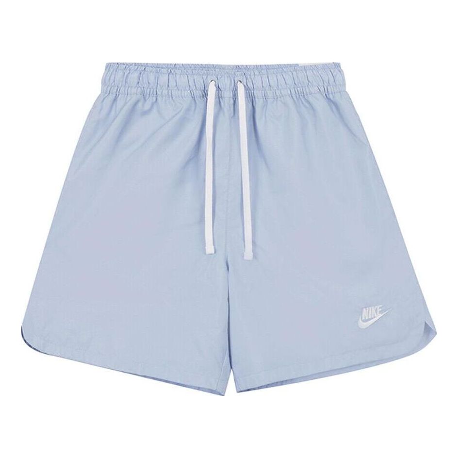 Men's Nike Sportswear Sport Essentials Solid Color Lacing Straight Sports Shorts Blue DM6830-548