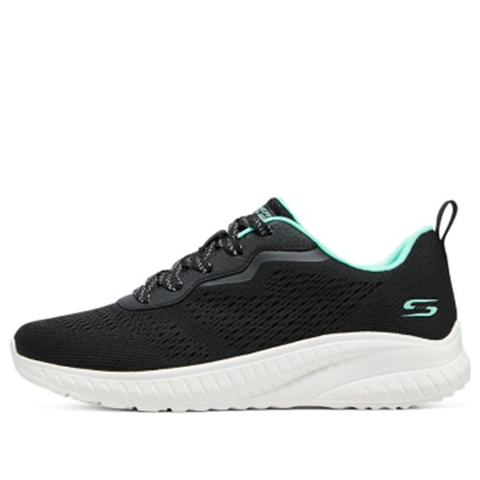 (WMNS) Skechers Black Bobs Squad Chaos 'Black' 117227-BLK