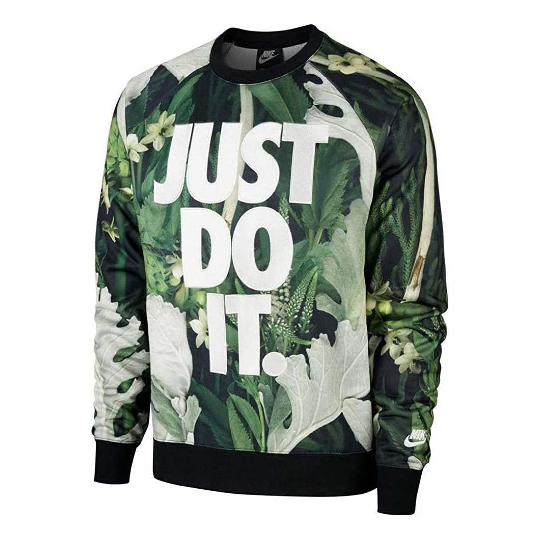 Nike Just Do It Floral Crew 'Green White' CK8178-083