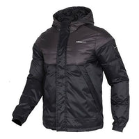 adidas neo Solid Color Stay Warm hooded Sports Down Jacket Black EI4410