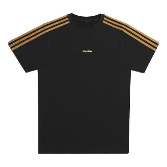adidas originals x Ivy Park 4 Crossover Embroidered Logo Round Neck Short Sleeve Black T-Shirt GT4080
