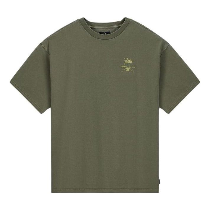 Converse x Patta Four-Leaf Clover Short Sleeve T-Shirt 'Olive Green' 10024663-A02