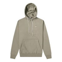 Men's Nike Small Logo Loose Long Sleeves Pullover Hooded Sports Gray White CV0552-320