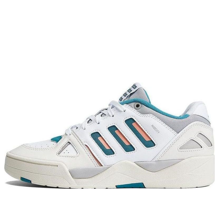 adidas Midcity Low Basketball Shoes 'White Grey Aqua' ID5403