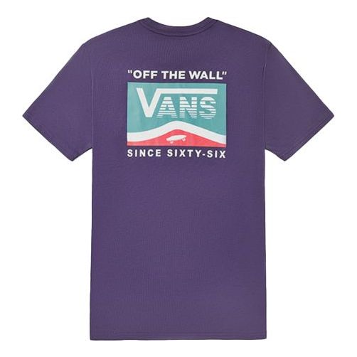 (WMNS) Vans Back Large Logo Printing Short Sleeve Purple VN0A4MNDY0X