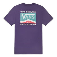 (WMNS) Vans Back Large Logo Printing Short Sleeve Purple VN0A4MNDY0X
