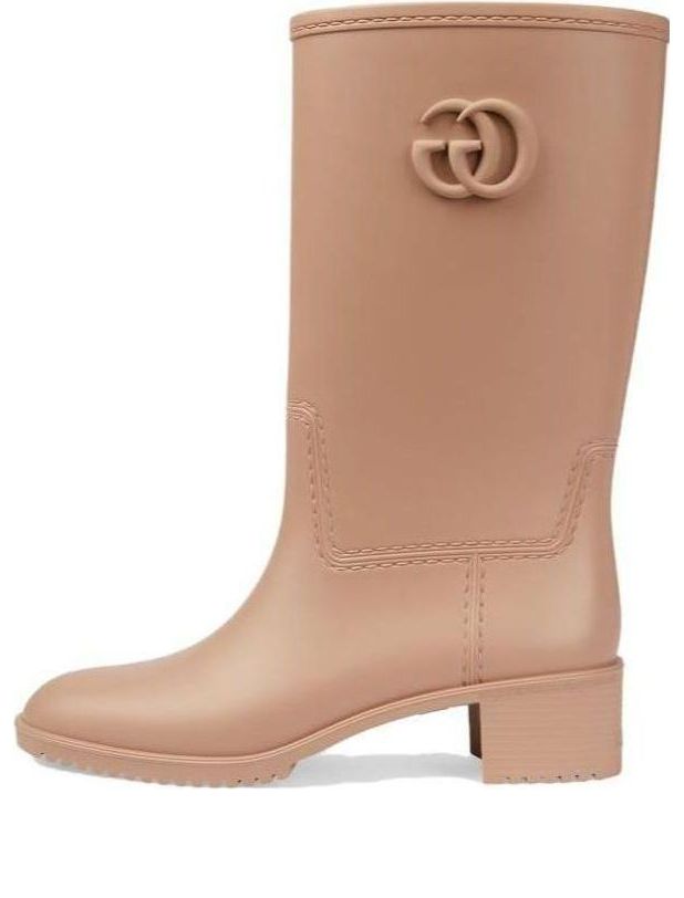 (WMNS) Gucci Double G Rain Boot 'Light Brown Rubber' 762700-J8710-2526