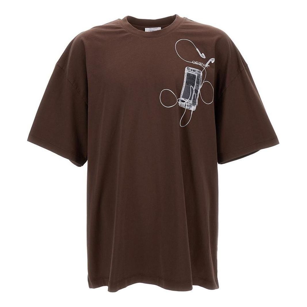 Off-White SCAN ARR OVER T-Shirt 'Brown' OMAA161S24JER0022806